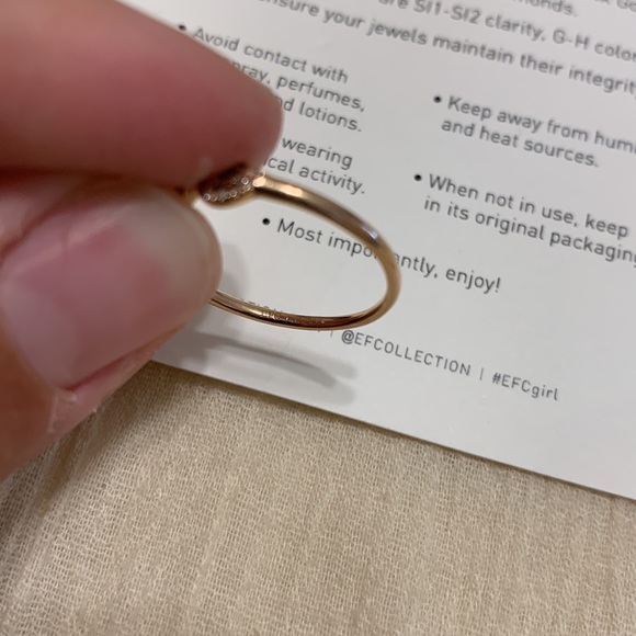 ❌SOLD❌ EF Collection rose gold LOVE ring - Picture 7 of 10